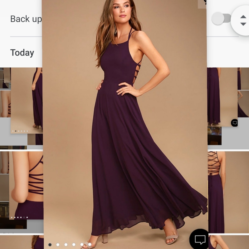 Lulu's magenta maxi dress
